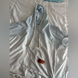 Ombre blue and white hoodie